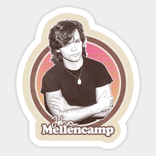 John J. Mellencamp // Retro Fan Art Design Sticker